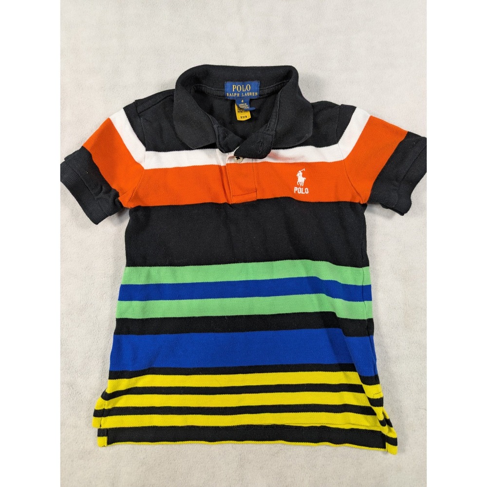 Set of 2 Polo Ralph Lauren Striped Kids Polo Shirts‎ Size 4 - Picture 5 of 7
